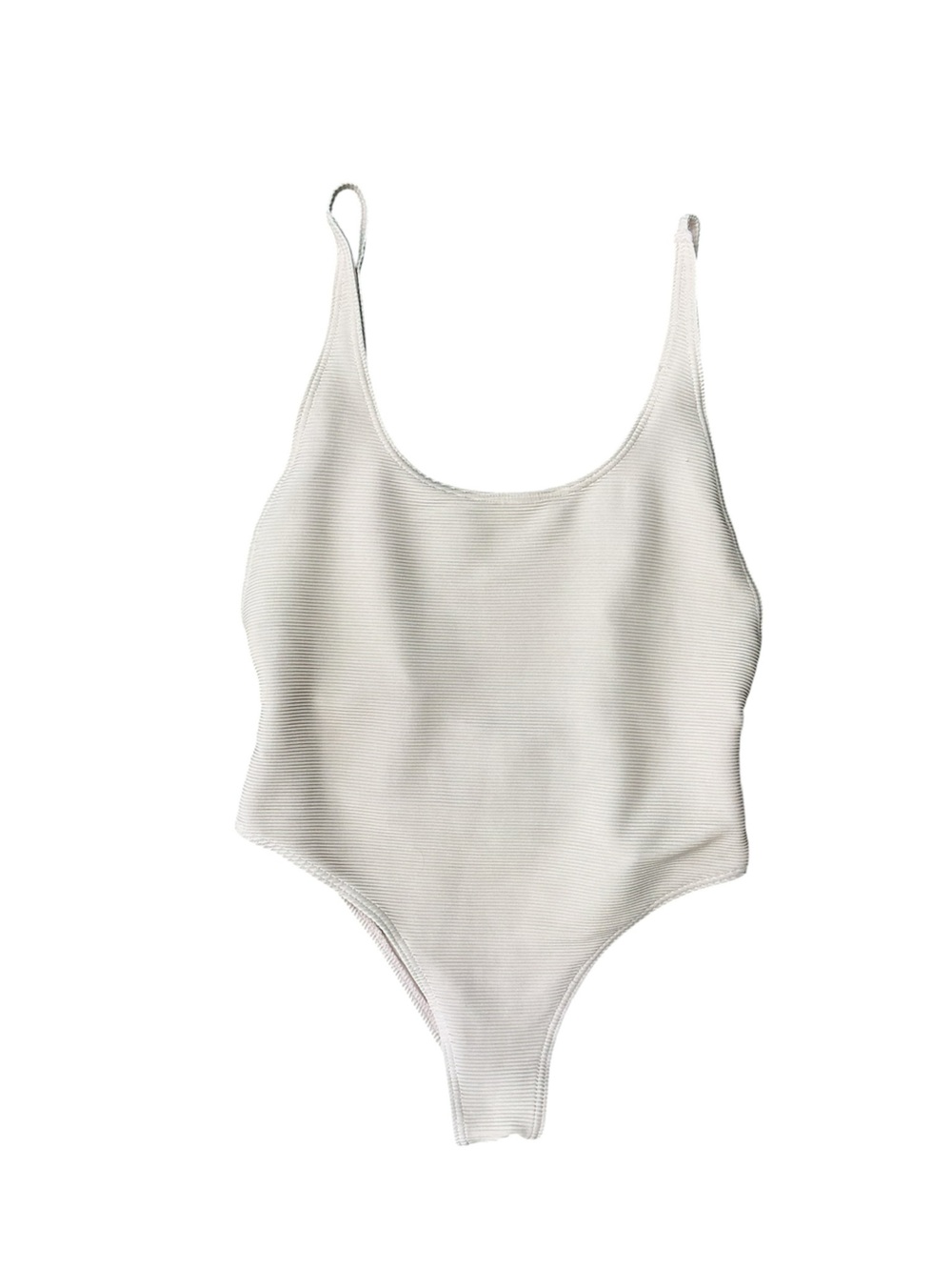 Billabong Light Peachy Pink Ribbed Cheeky One-Piece Swimsuit EST. Size Small